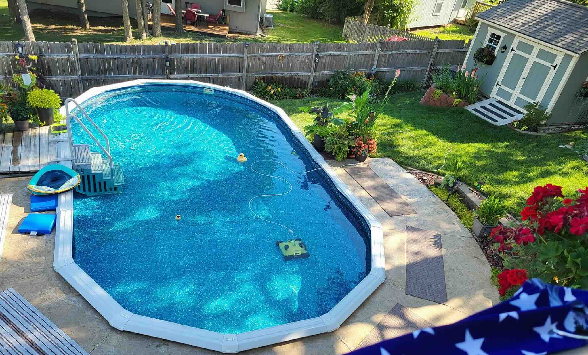 Luxury above ground pool